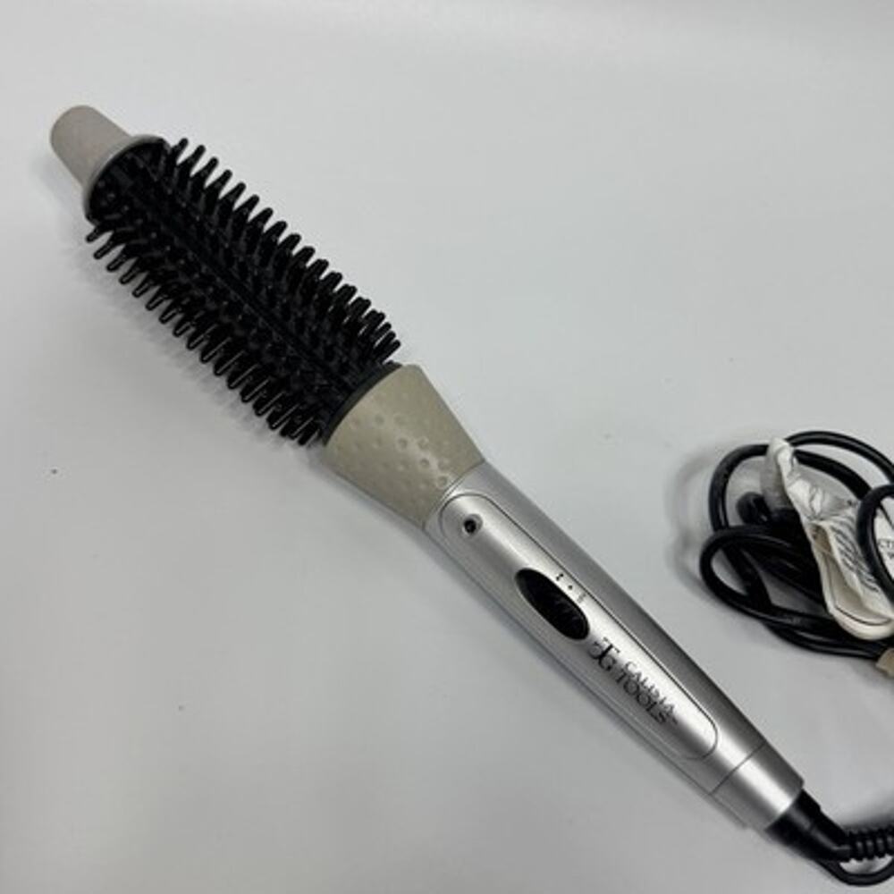 Silver and Black Rotating Hot Air Brush - Women Hair Tools